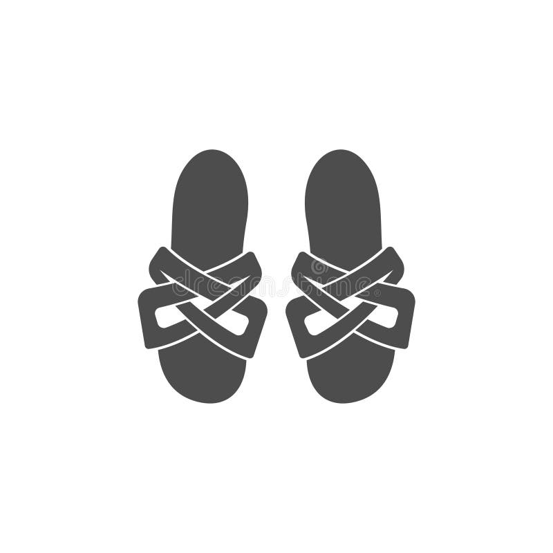 Slippers Icon Logo Design Illustration Template Stock Illustration