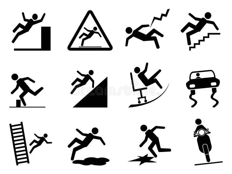 Slippery icons royalty free illustration