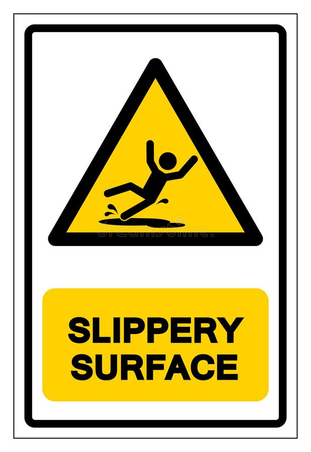 Slippery Surface Symbol Sign,Vector Illustration, Isolate on White