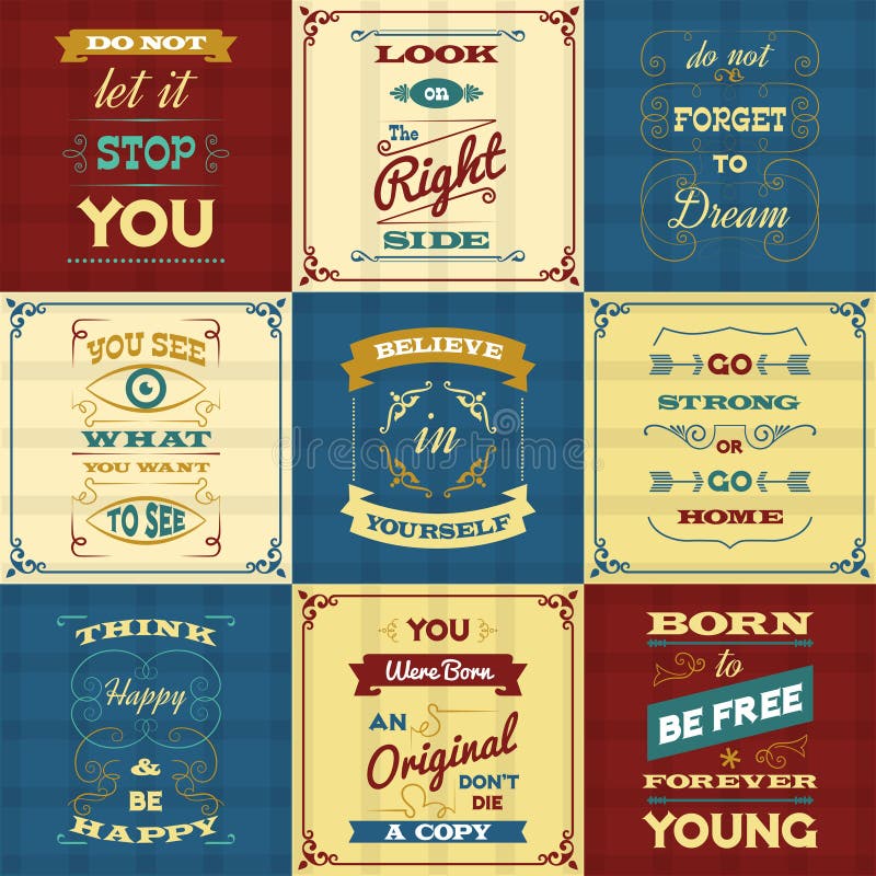 Slogan Typography Posters stock vector. Illustration of wallpaper