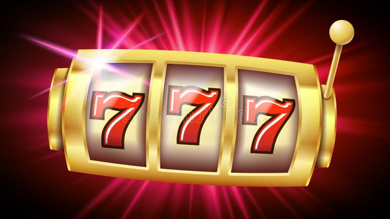 Slot Machine Vector. Bronze Lucky Empty Slot. Bingo Background Design ...