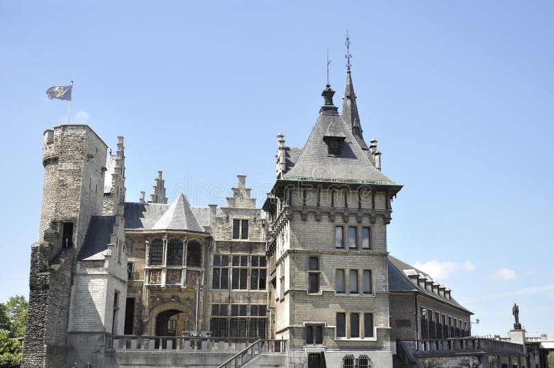 Slott som lokaliseras i staden av Antwerp, Belgien arkivfoton Slott som lokaliseras i staden av Antwerp, Belgien arkivfoton