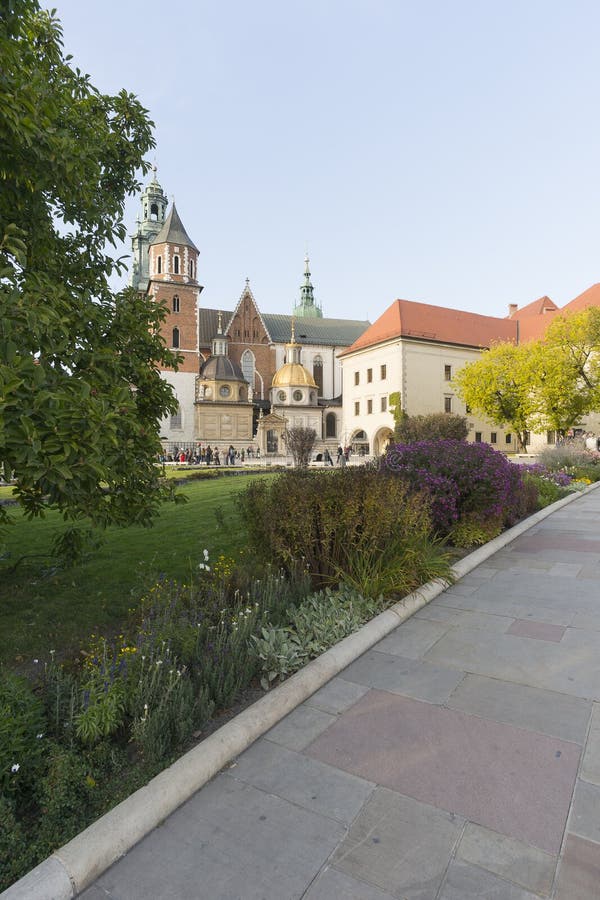 slotthistoriekrakow medeltida minnes- poland wawel fotografering för bildbyråer slotthistoriekrakow medeltida minnes- poland wawel fotografering för bildbyråer