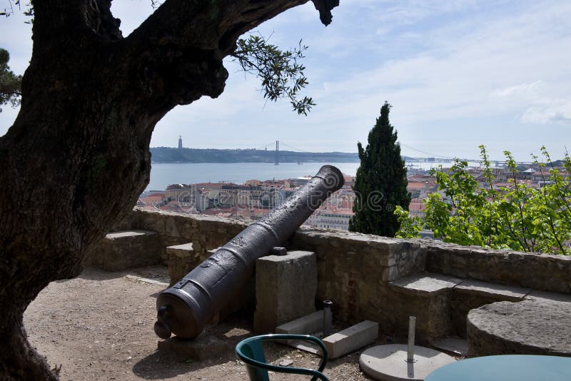slottjorge lisbon sao arkivfoton slottjorge lisbon sao arkivfoton