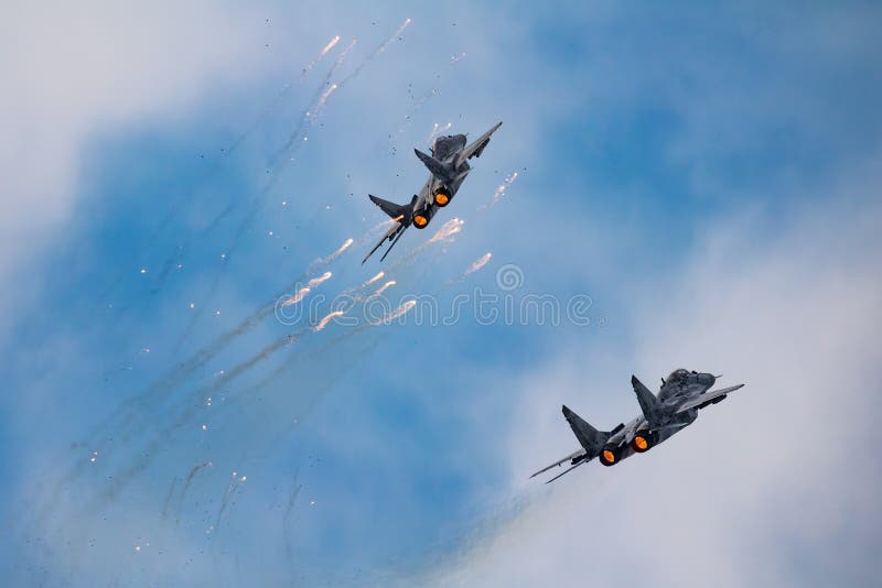 Slovenské letectvo Mikojan-Gurevič MiG-29AS Fulcrum ukázka stíhačky na SIAF Slovak International Air Fest 2019