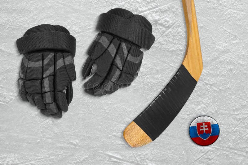 Slovak hockey puck and accessories