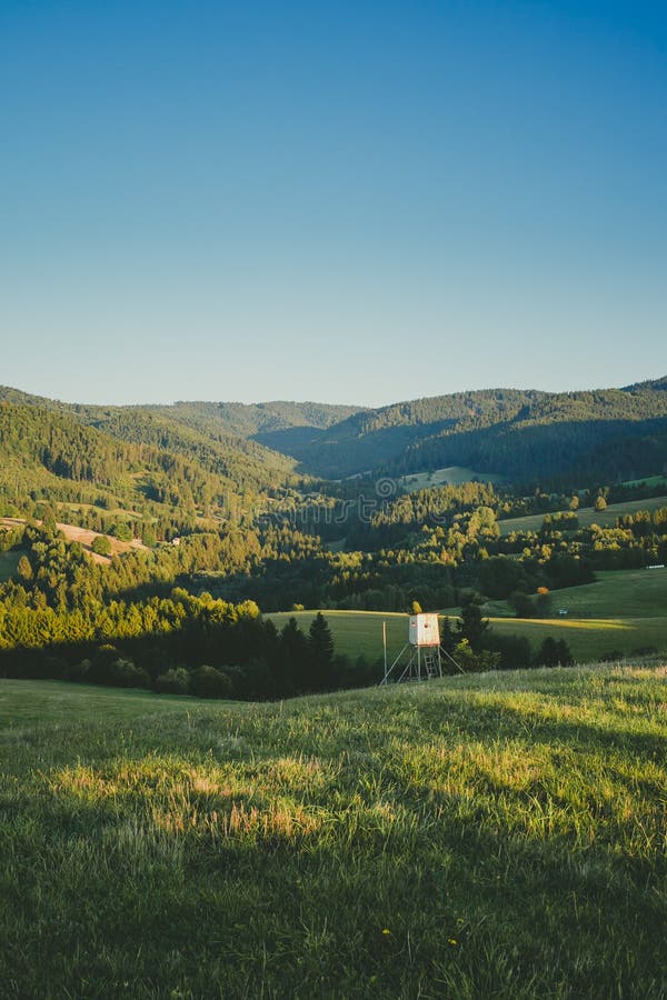 Slovak countryside, meadows in middle europe, mountains