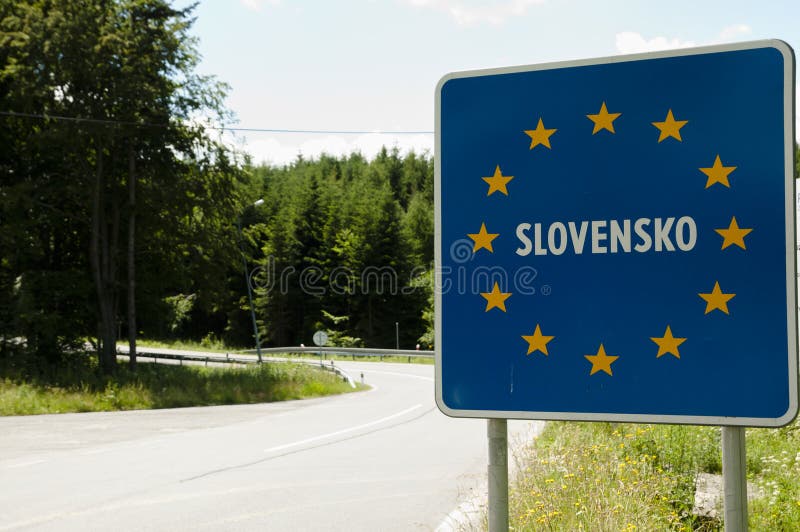 Slovakia Border Sign