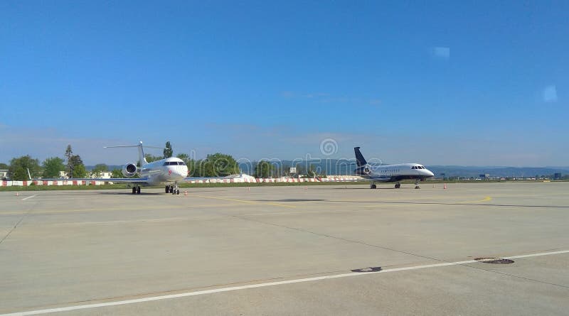 Slovakia, Bratislava Airport, view of the airfield