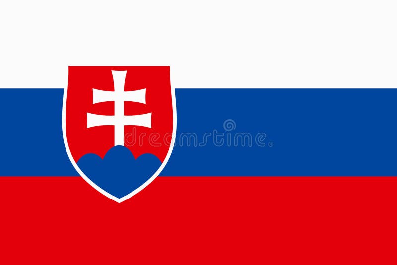 Slovakia Illustration Red Blue White Cross Stock - Illustration of official, graphic: 161730763
