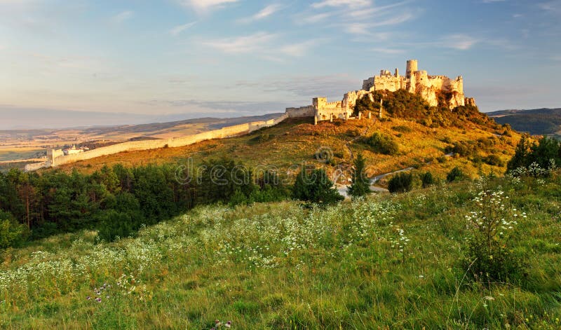 Slovakia landscape with Spissky castle