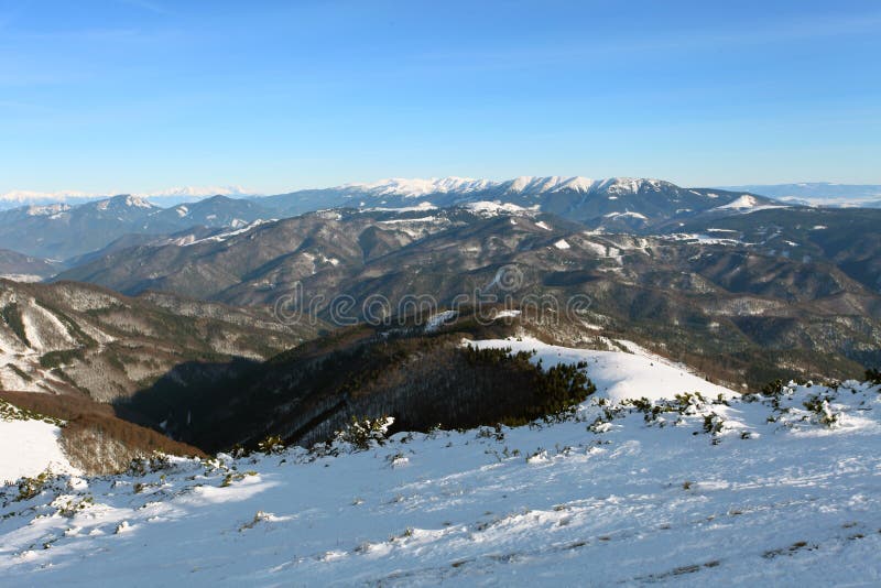 Slovensko hora v zimě - Fatras