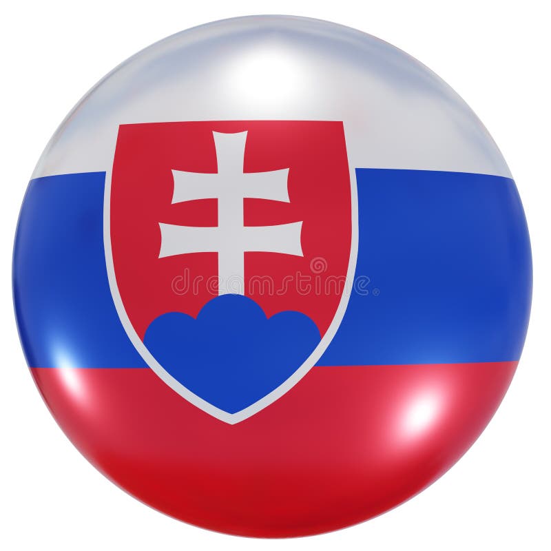 Slovakia national flag button royalty free illustration