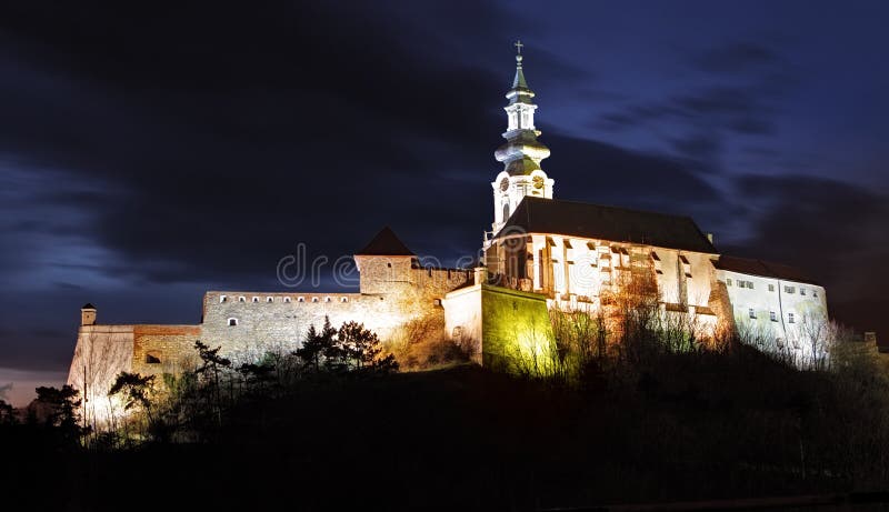 Slovakia - Nitra Castle at night