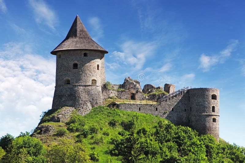 Slovakia - Ruin of Castle Somoska stock photography