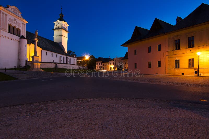 Slovakia small town in the evening