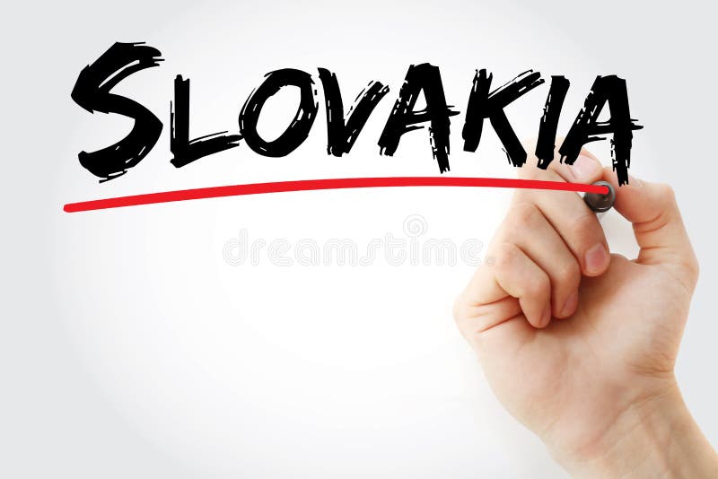 Slovensko text se značkou