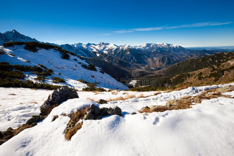 Slovakian Belianske Tatry mountains landscape