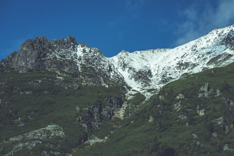 Slovakian carpathian mountains in autumn. green hills with tops