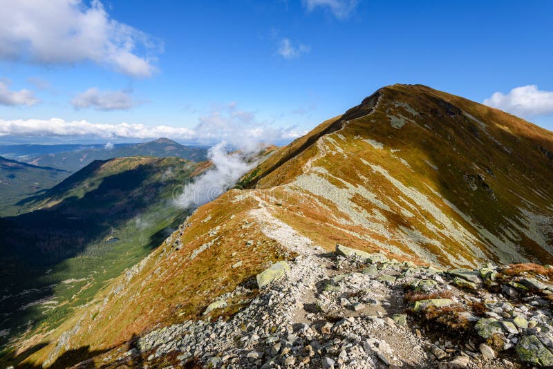 Slovakian carpathian mountains in autumn.