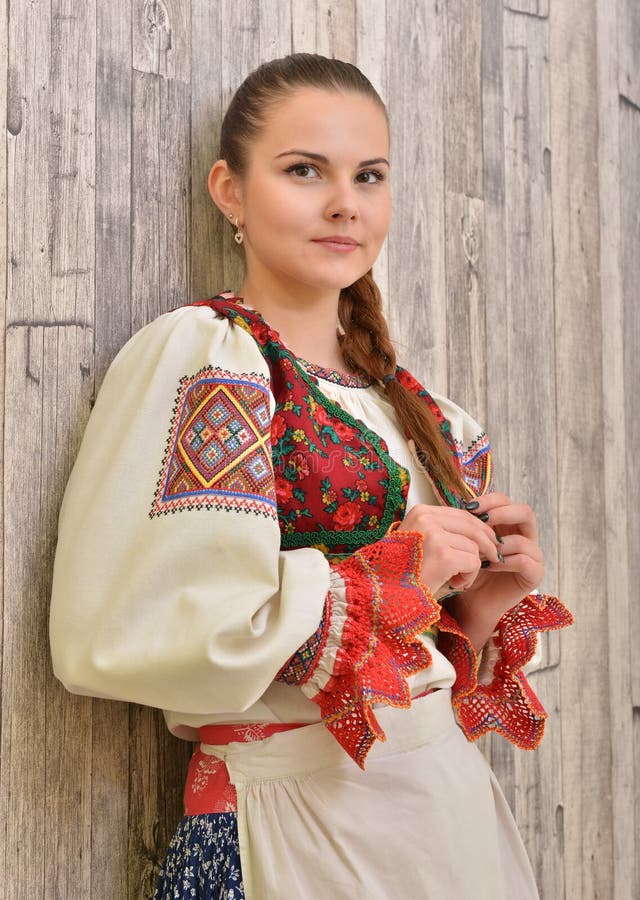 Slovakian Folklore Clothes Traditional Stock Image - Image of beautiful ...