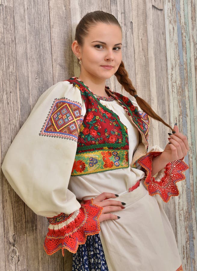 Slovakian Folklore Clothes Traditional Stock Photo - Image of holiday ...