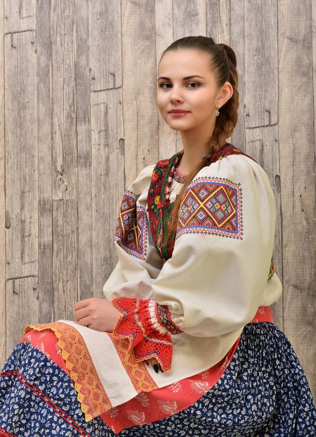 Slovakian Folklore Clothes Traditional Stock Photo - Image of ...