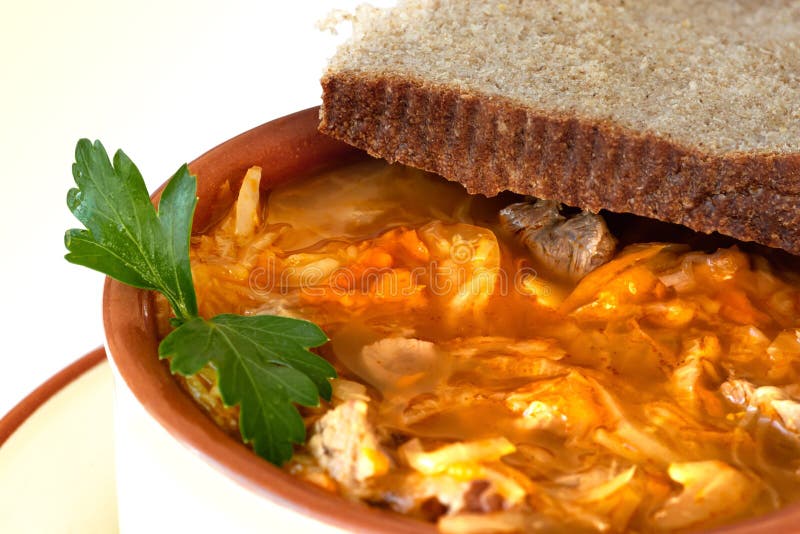 Slow Cooked Cabbage is the Base of the Traditional Russian Shchi Bread