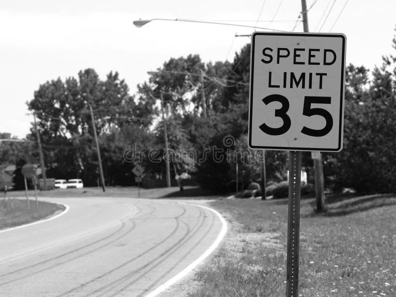 Slow Down... (B&W) stock photos