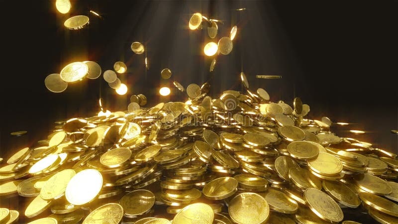 gold coins falling gif