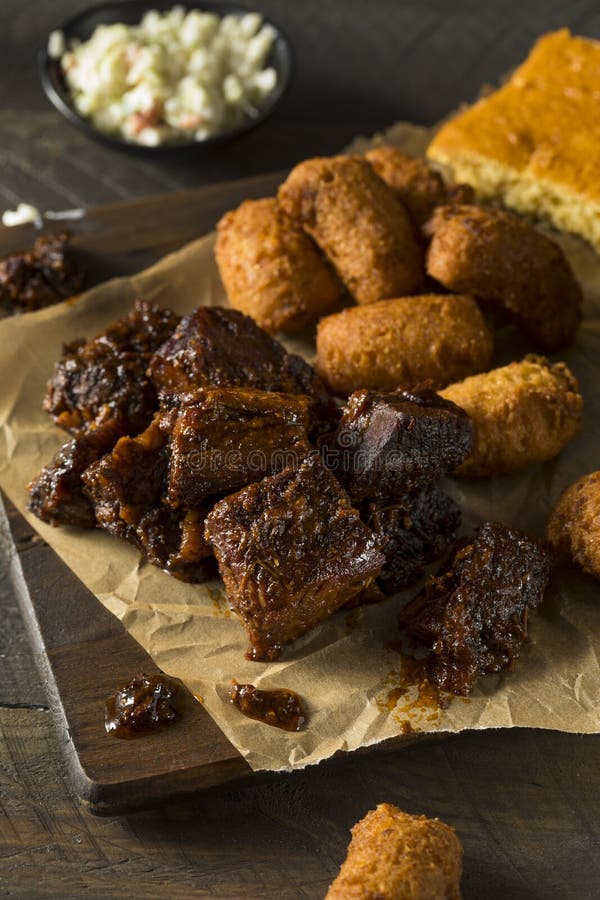 Slow Smoked Brisket Burnt Ends Barbecue Stock Image - Image of protein ...