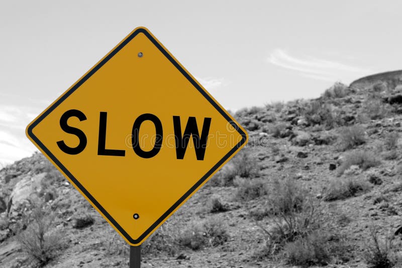 Slow traffic sign