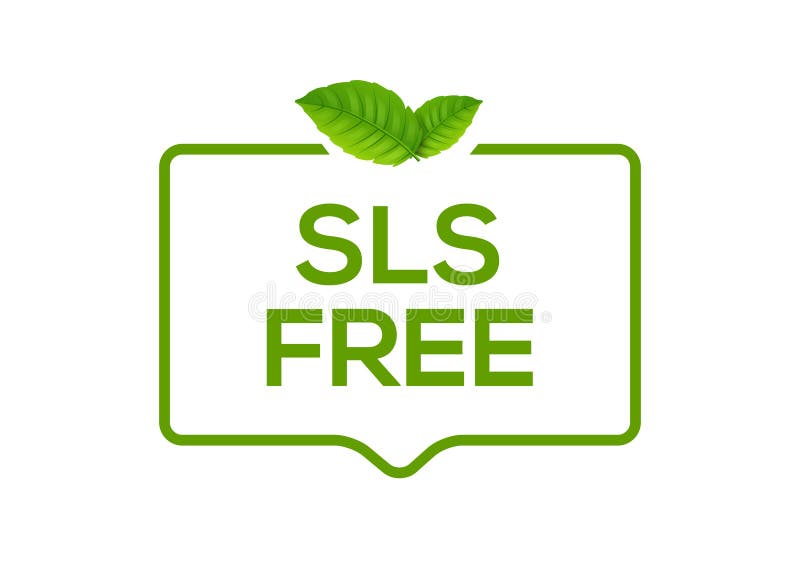 SLS free icon symbol, sulfate sles keratin free stamp symbol.