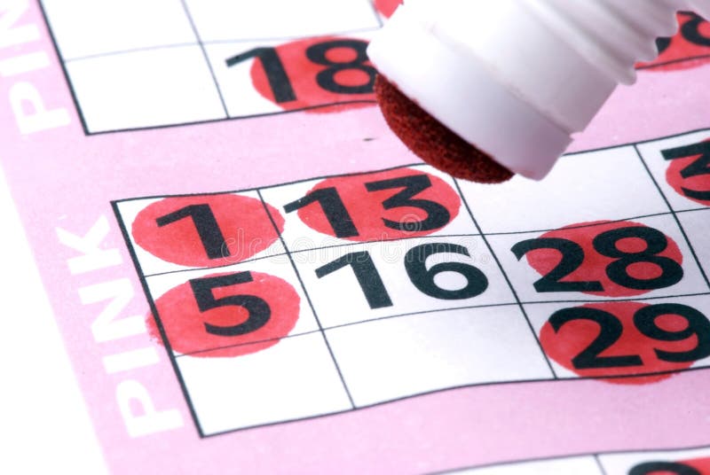 Sluit omhoog bingo stock fotografie Sluit omhoog bingo stock fotografie