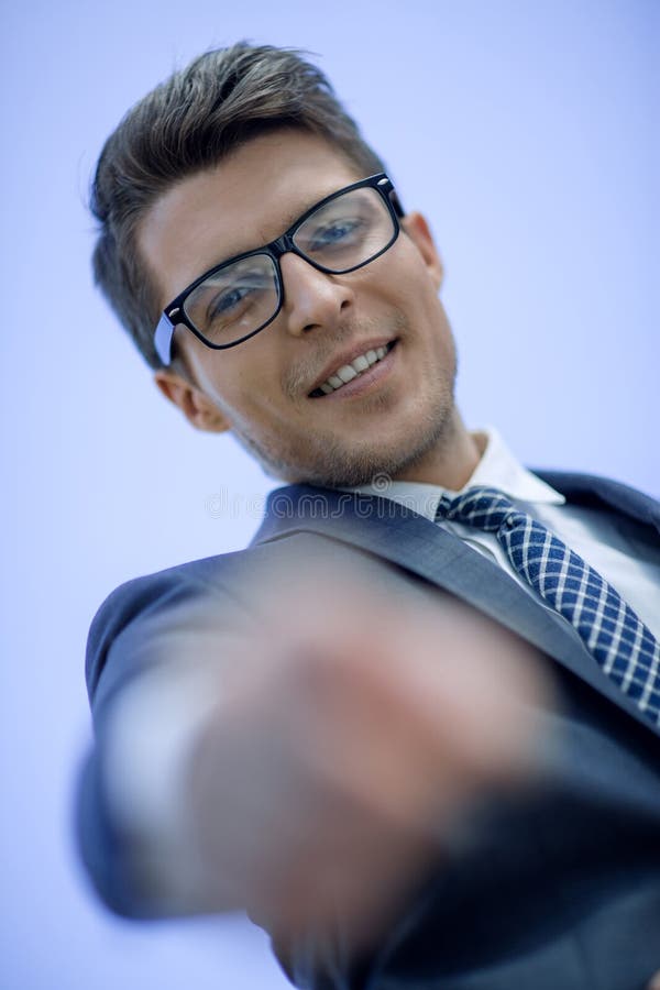 Sluit omhoog succesvolle zakenman die zijn vinger richten op u stock foto's Sluit omhoog succesvolle zakenman die zijn vinger richten op u stock foto's