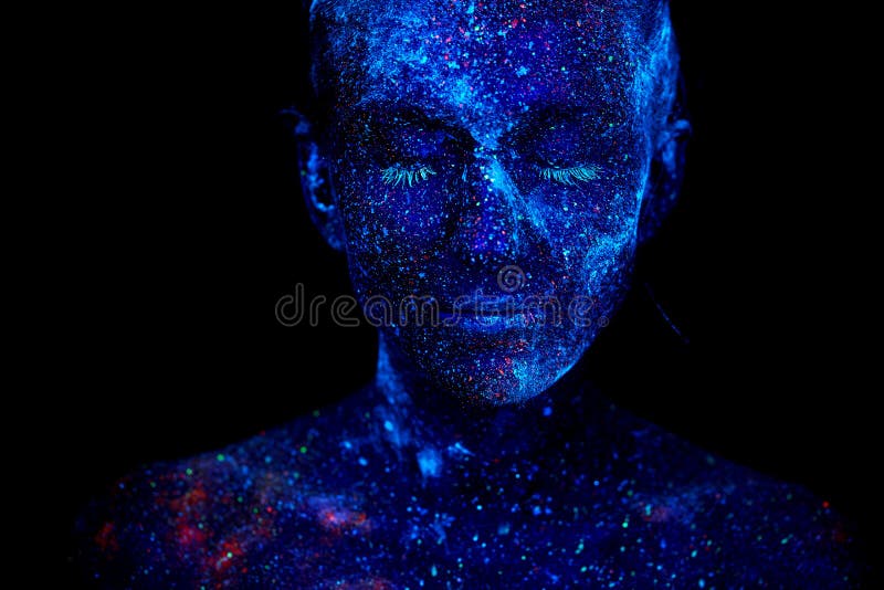 Sluit omhoog UV abstracte portretkosmische ruimte royalty-vrije stock foto Sluit omhoog UV abstracte portretkosmische ruimte royalty-vrije stock foto