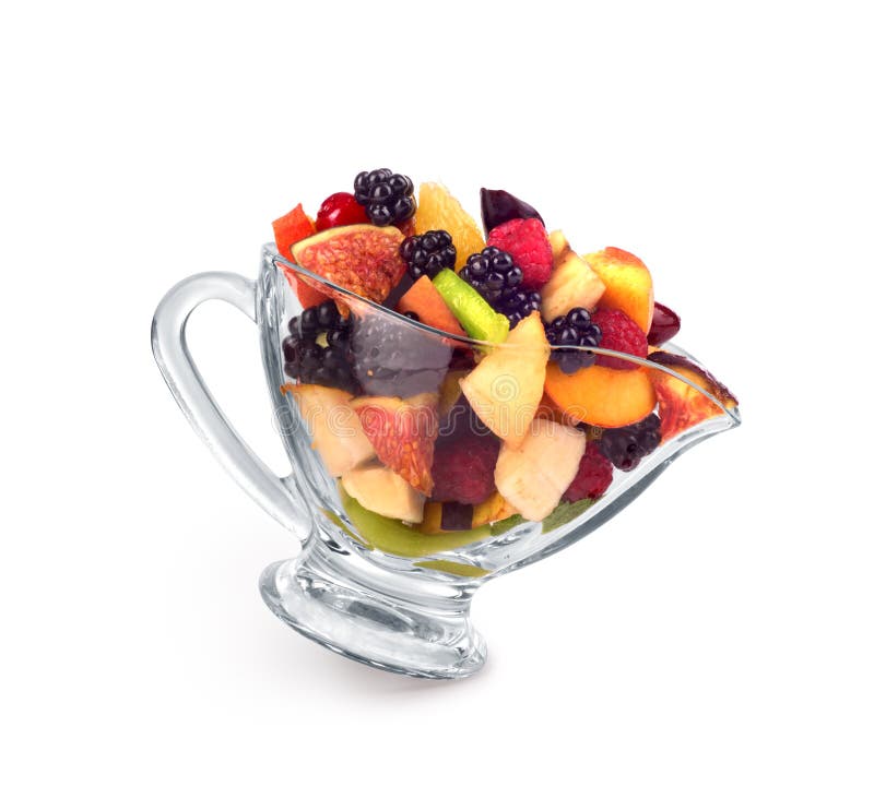 Sluit omhoog van een kleurrijke fruitsalade royalty-vrije stock foto's Sluit omhoog van een kleurrijke fruitsalade royalty-vrije stock foto's