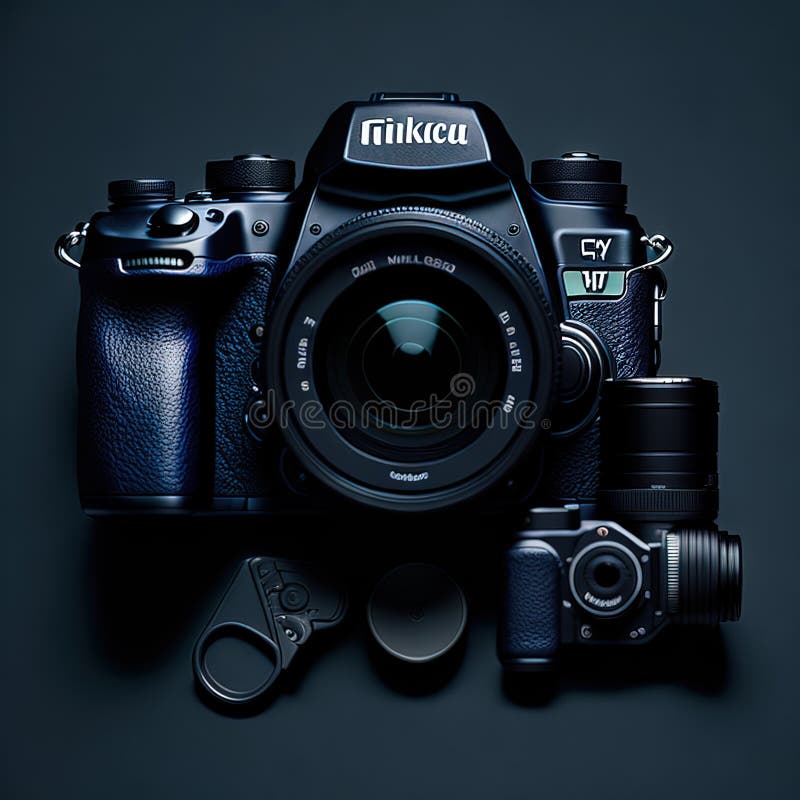 Sluiting van een professionele camera vector illustratie