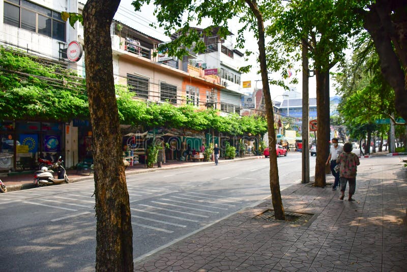 Slum and poverty in the streets of Bangkok stock image