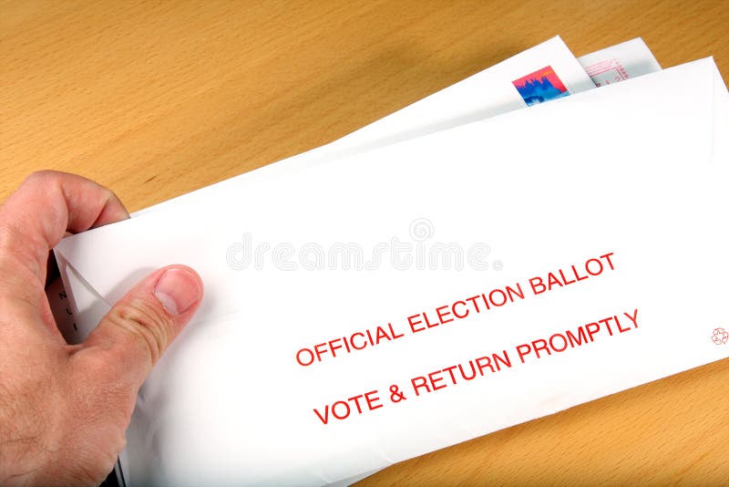 Sluten omröstningpost som mottar väljaren