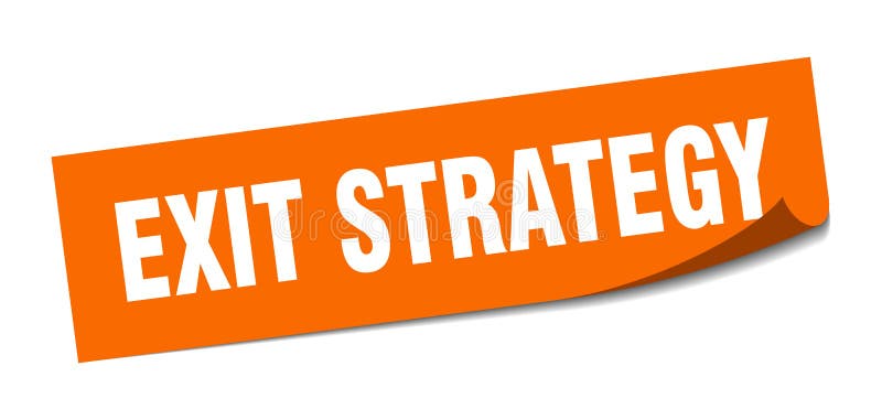 Slutstrategidekal kvadrattecken för avslutningsstrategi slutstrategi royaltyfri illustrationer