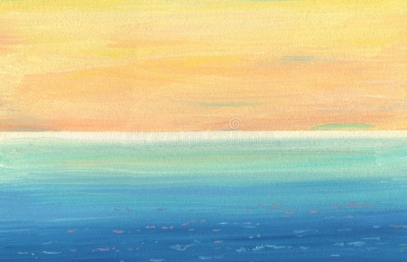 Släta textur för olje- målning och färger av det lugna havet