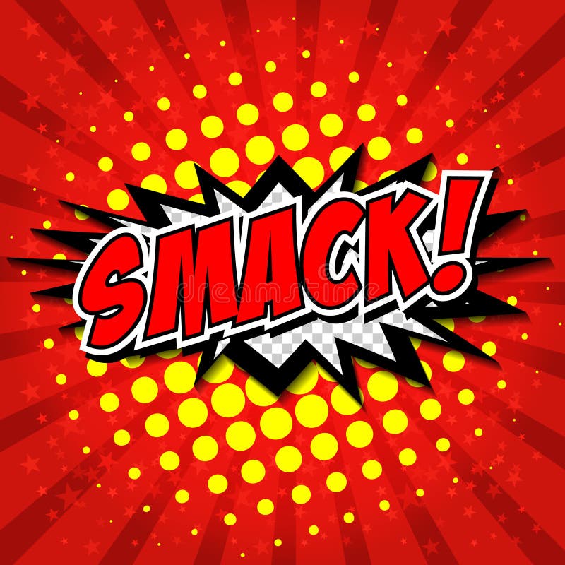 Smack! Comic Speech Bubble, Cartoon.