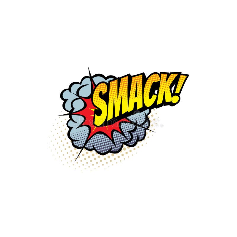 Smack comics pop art half tone cartoon bubble