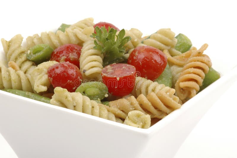 Tasty pasta salad with tomates and green beans. Tasty pasta salad with tomates and green beans.