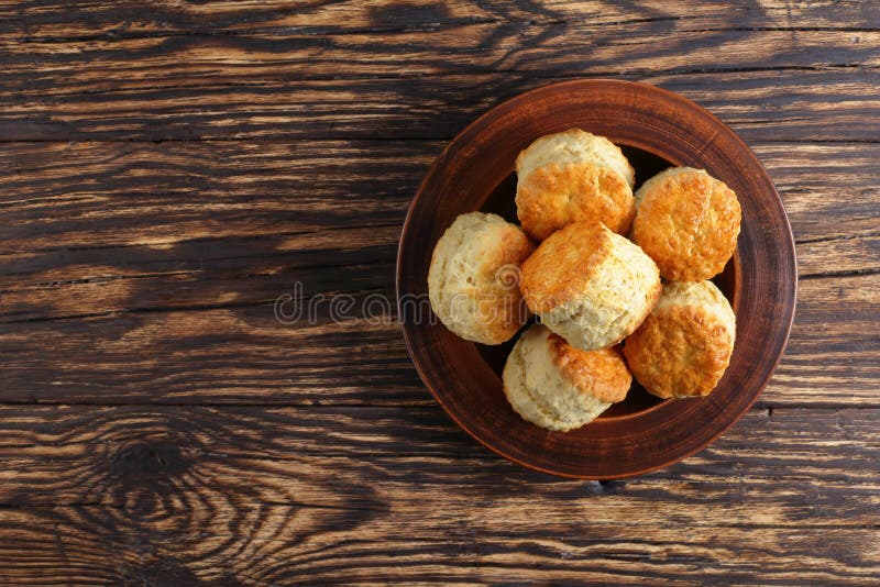 Smakowici świeżo piec domowej roboty angielscy scones zdjęcie royalty free