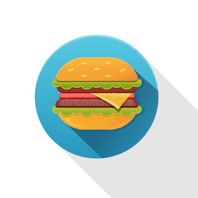 Smakowita hamburger ikona ilustracji