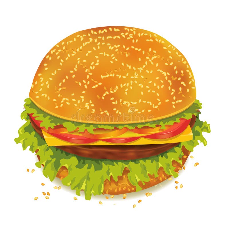 Smakowity hamburger ilustracji