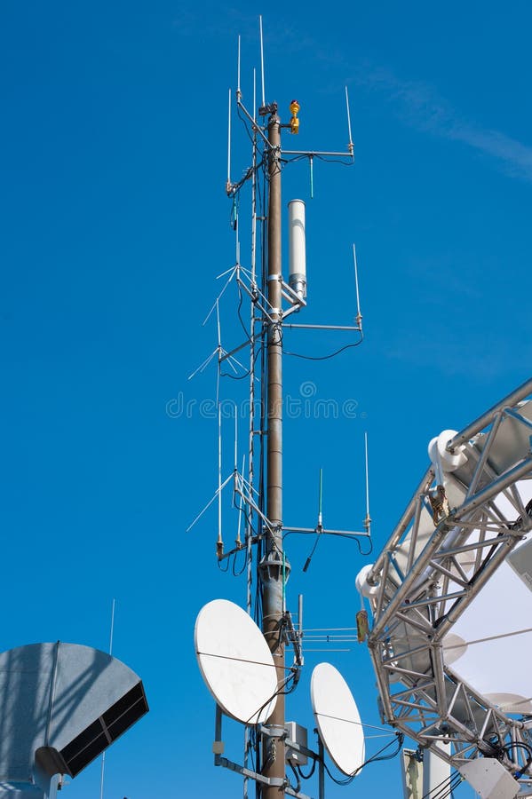 Small antenna tower stock photo. Image of equipment, dish 26267362