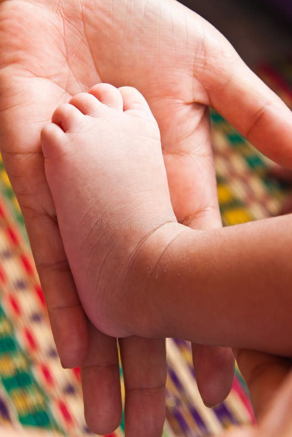 Small babies foot